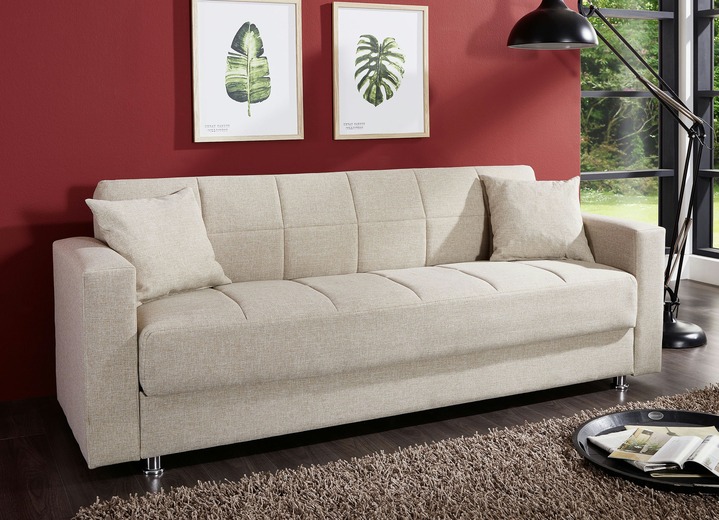 Schlafsofas - Klick-Klack-Sofa mit Dekokissen Ansicht 3 Schlafsofas - Klick-Klack-Sofa mit Dekokissen, in Farbe SCHWARZ Ansicht 3