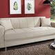 Schlafsofas - Klick-Klack-Sofa mit Dekokissen – Farbe BEIGE – Ansicht 1 Schlafsofas - Klick-Klack-Sofa mit Dekokissen, in Farbe SCHWARZ – Farbe BEIGE – Ansicht 1