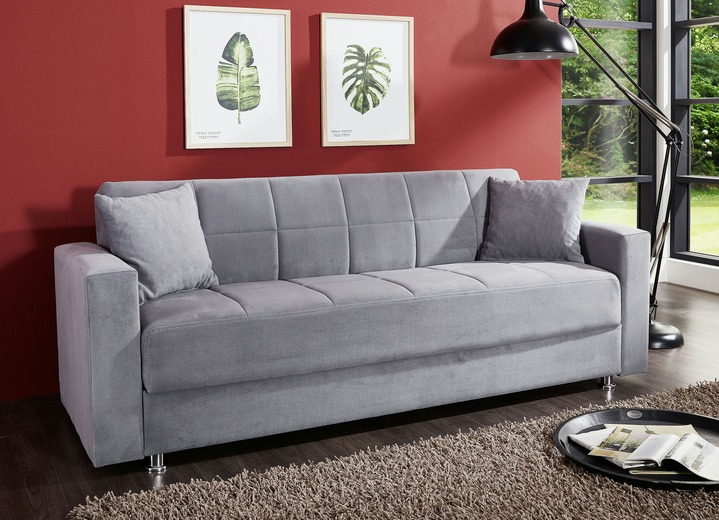 Schlafsofas - Klick-Klack-Sofa mit Dekokissen Ansicht 5 Schlafsofas - Klick-Klack-Sofa mit Dekokissen, in Farbe SCHWARZ Ansicht 5
