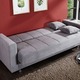 Schlafsofas - Klick-Klack-Sofa mit Dekokissen – Farbe GRAU – Ansicht 2 Schlafsofas - Klick-Klack-Sofa mit Dekokissen, in Farbe SCHWARZ – Farbe GRAU – Ansicht 2
