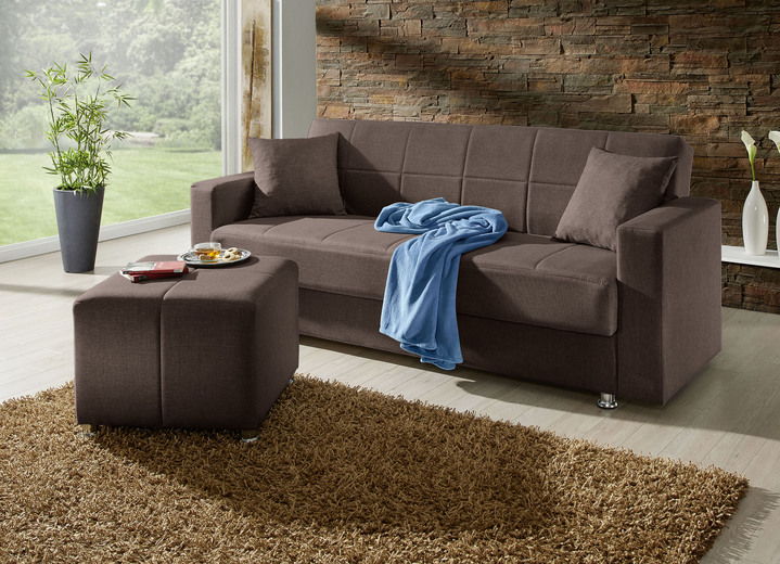 Schlafsofas - Klick-Klack-Sofa mit Hocker und Dekokissen Ansicht 13 Schlafsofas - Klick-Klack-Sofa mit Hocker und Dekokissen, in Farbe BLAU Ansicht 13