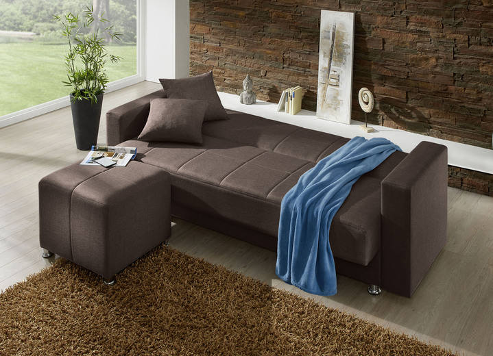 Schlafsofas - Klick-Klack-Sofa mit Hocker und Dekokissen Ansicht 14 Schlafsofas - Klick-Klack-Sofa mit Hocker und Dekokissen, in Farbe BLAU Ansicht 14