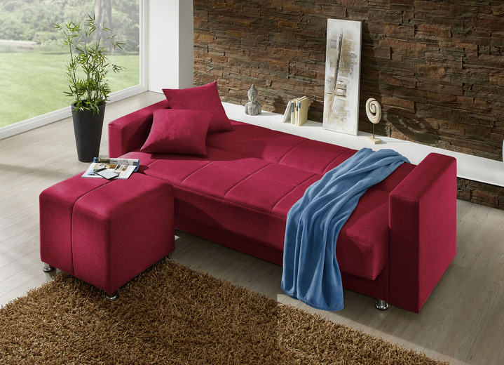 Schlafsofas - Klick-Klack-Sofa mit Hocker und Dekokissen Ansicht 6 Schlafsofas - Klick-Klack-Sofa mit Hocker und Dekokissen, in Farbe BLAU Ansicht 6