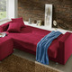 Schlafsofas - Klick-Klack-Sofa mit Hocker und Dekokissen – Farbe ROT – Ansicht 2 Schlafsofas - Klick-Klack-Sofa mit Hocker und Dekokissen, in Farbe BLAU – Farbe ROT – Ansicht 2