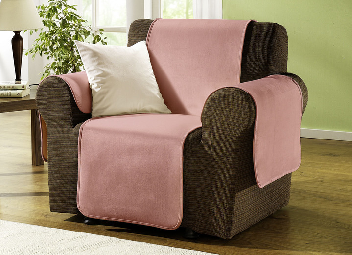 Sessel- & Sofaüberwürfe - Edel und angenehm: Rutschfeste Wohnaccessoires für Sie!, in Größe 101 (Sesselschoner 50x150 cm) bis 905 (2 Kissenbezüge, je 40x 40 cm), in Farbe BRAUN Ansicht 13