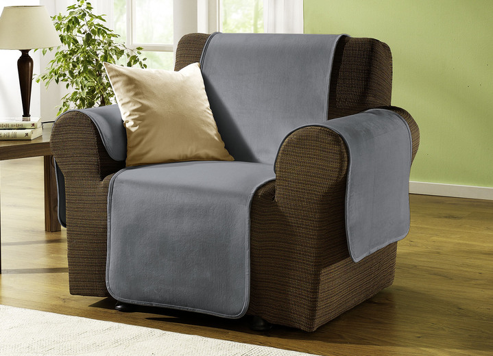 Sessel- & Sofaüberwürfe - Edel und angenehm: Rutschfeste Wohnaccessoires für Sie!, in Größe 101 (Sesselschoner 50x150 cm) bis 905 (2 Kissenbezüge, je 40x 40 cm), in Farbe BRAUN Ansicht 15