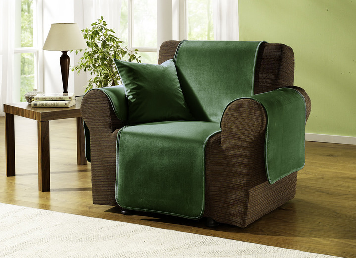 Sessel- & Sofaüberwürfe - Edel und angenehm: Rutschfeste Wohnaccessoires für Sie!, in Größe 101 (Sesselschoner 50x150 cm) bis 905 (2 Kissenbezüge, je 40x 40 cm), in Farbe BRAUN Ansicht 17