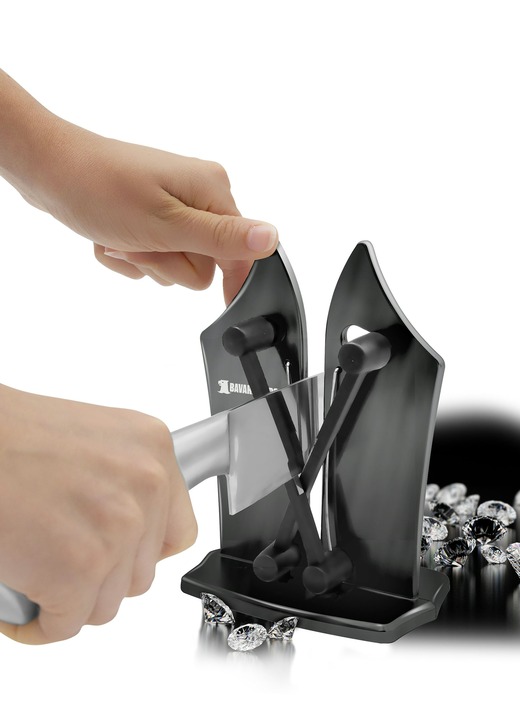 Haushaltshelfer - Messerschärfer mit X-Cross Technologie Ansicht 3 Haushaltshelfer - Messerschärfer mit X-Cross Technologie, in Farbe SILBER, in Ausführung Messerschärfer Ansicht 3