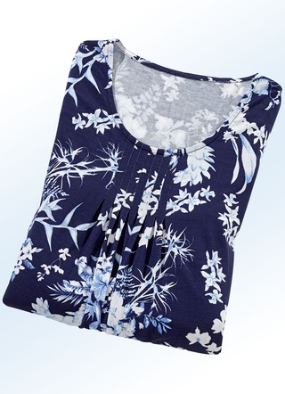 Longshirt mit dezenter Fältelung