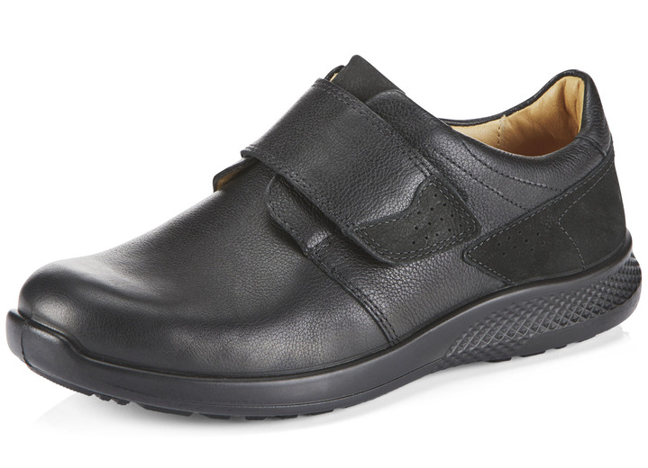 Slipper & Schnürschuhe - GINO GALANTE, bequeme Herren-Slipper, Weite K, mit herausnehmbarem Fußbett, in Größe 039 bis 046, in Farbe SCHWARZ Ansicht 1
