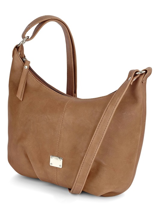 Taschen - Laurina Tasche aus Vollrind-Nappaleder, in Farbe COGNAC Ansicht 1