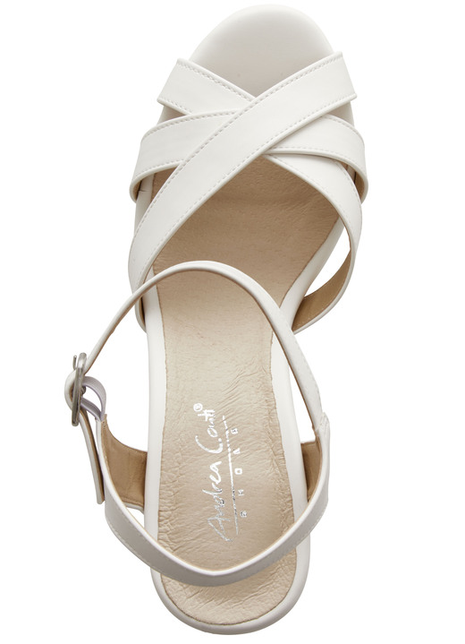 Sandaletten & Pantoletten - Andrea Conti Riemchen-Sandalette mit verdecktem Gummizug, in Größe 035 bis 041, in Farbe WEISS Ansicht 2