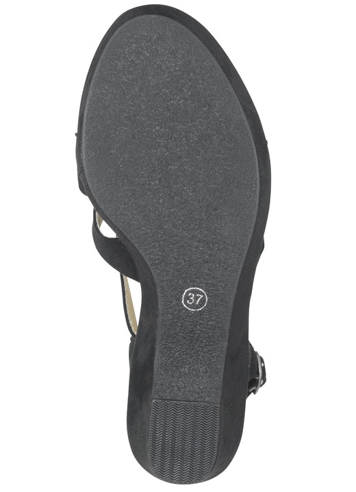 Sandaletten & Pantoletten - Andrea Conti, modische Damen-Sandaletten, mit verstellbarem Fersenriemchen, in Größe 035 bis 041, in Farbe SCHWARZ Ansicht 3