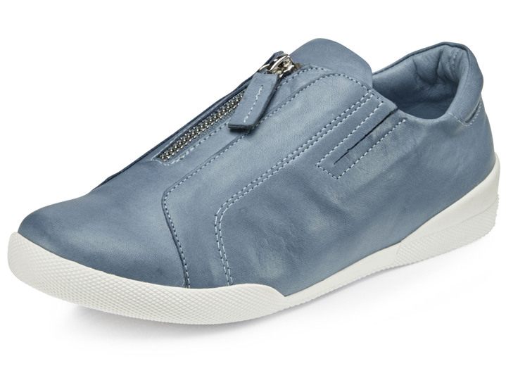 Slipper & Schnürschuhe - Andrea Conti Slipper mit praktischem Reißverschluss, in Größe 036 bis 042, in Farbe KIESEL Ansicht 3