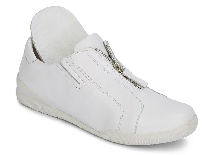 Slipper & Schnürschuhe - Andrea Conti Slipper mit praktischem Reißverschluss, in Größe 036 bis 042, in Farbe KIESEL Ansicht 8