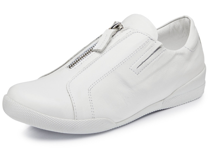 Slipper & Schnürschuhe - Andrea Conti Slipper mit praktischem Reißverschluss, in Größe 036 bis 042, in Farbe KIESEL Ansicht 7