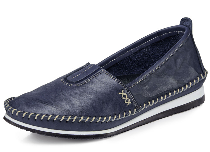 Slipper & Schnürschuhe - Andrea Conti, leichte Damen-Slipper, mit Gummizug, in Größe 036 bis 041, in Farbe WEISS Ansicht 6