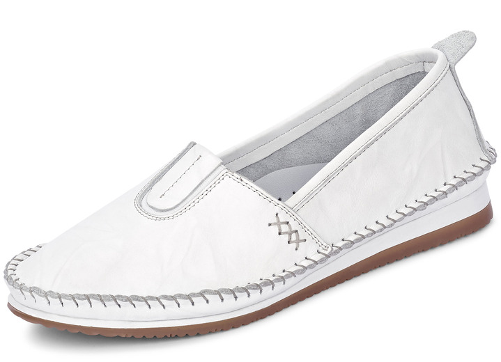 Slipper & Schnürschuhe - Andrea Conti, leichte Damen-Slipper, mit Gummizug, in Größe 036 bis 041, in Farbe WEISS Ansicht 1