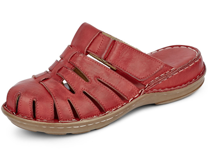 Komfortschuhe - Gemini Clog in luftiger Gestaltung, in Größe 036 bis 042, in Farbe ROT Ansicht 1