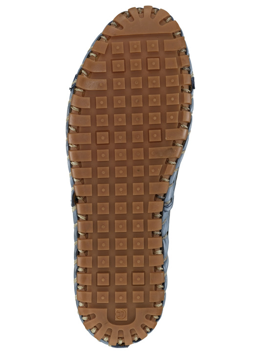 Komfortschuhe - Gemini, sommerliche Damen-Slipper, Weite G, mit herausnehmbarem Fußbett, in Größe 036 bis 042, in Farbe JEANS Ansicht 4