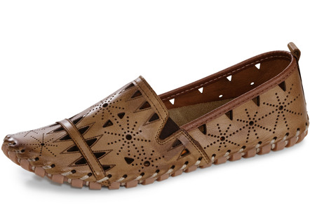 Gemini, sommerliche Damen-Slipper, Weite G, mit herausnehmbarem Fußbett