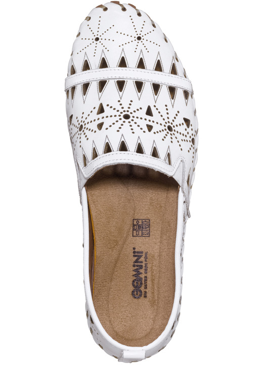 Komfortschuhe - Gemini, sommerliche Damen-Slipper, Weite G, mit herausnehmbarem Fußbett, in Größe 036 bis 042, in Farbe JEANS Ansicht 15