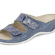 Komfortschuhe - Mubb, bequeme Damen-Pantoletten, Weite H, mit herausnehmbarem Fußbett, in Größe 036 bis 042, in Farbe JEANSBLAU – Farbe JEANSBLAU – Ansicht 1