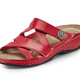 Komfortschuhe - ELENA EDEN, bequeme Damen-Pantoletten, Weite G, mit Klettverschluss, in Größe 036 bis 042, in Farbe WEISS – Farbe ROT – Ansicht 1