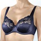 Mode - Felina Bügel-BH mit Stickereispitze, in Größe 075 bis 110, in Cup B, in Farbe WEISS – Farbe MARINE – Ansicht 2