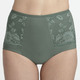 Slips - Miss Mary Miederhose mit Elastikspitze – Farbe GRÜN – Ansicht 1 Slips - Miss Mary Miederhose mit Elastikspitze, in Größe 038 bis 054, in Farbe WEISS – Farbe GRÜN – Ansicht 1