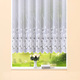 Klassisch - Blumenfenster-Store mit gebogtem Abschluss – Farbe WEISS – Ansicht 1 Klassisch - Blumenfenster-Store mit gebogtem Abschluss, in Größe 136 (H120xB250 cm) bis 174 (H160xB500 cm), in Farbe WEISS – Farbe WEISS – Ansicht 1