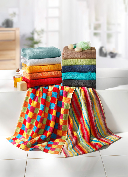 Handtücher - Walkfrottier-Serie aus reiner Baumwolle, in Größe 200 (Handtuch, 50/100 cm) bis 204 (Duschtuch, 70/140 cm), in Farbe PISTAZIE Ansicht 1
