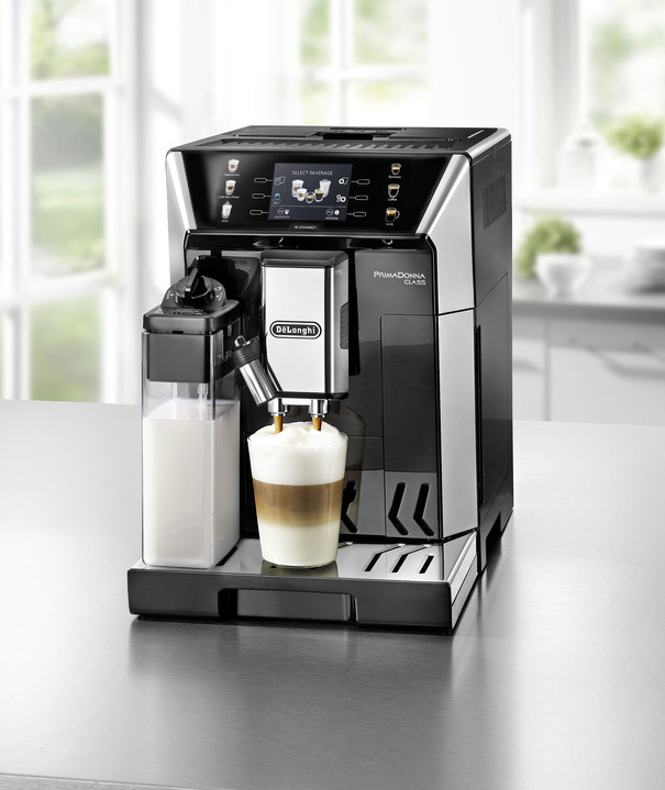 - „De’Longhi“ Kaffee-Vollautomat mit doppeltem Heizsystem, in Farbe SCHWARZ