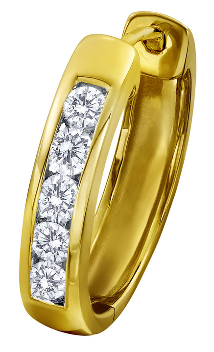 mit Diamanten - Creolen mit Brillanten, in Farbe  Ansicht 2