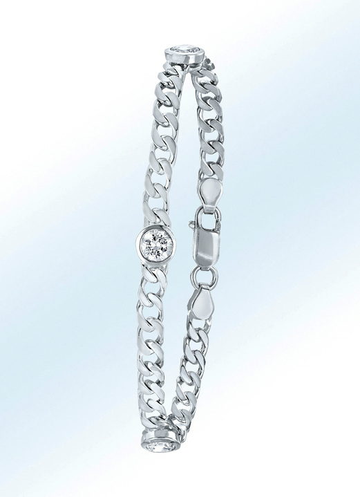 Halsketten & Armbänder - Armband in Panzer-Design, in Farbe