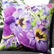 - Kissenbezug mit Stiefmütterchen-Motiv, in Farbe LILA