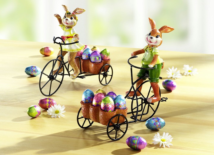 Ostern - Verschiedene Osterhasen mit Vollmilchschokolade, in Farbe SCHWARZ, in Ausführung Osterhasen-Mann Ansicht 2