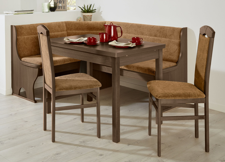 Essgruppen - Stilvolle Esszimmermöbel, in Farbe NUSSBAUM-BEIGE, in Ausführung 2er-Set Stühle Ansicht 1