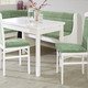 Essgruppen - Stilvolle Esszimmermöbel – Farbe WEISS-GRÜN – Ansicht 1 Essgruppen - Stilvolle Esszimmermöbel, in Farbe BUCHE-GRÜN, in Ausführung 2er-Set Stühle – Farbe WEISS-GRÜN – Ansicht 1