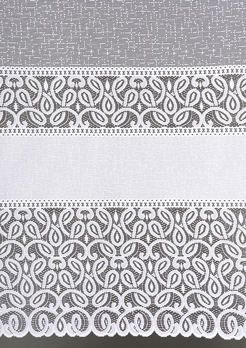 Klassisch - Blumenfenster-Store mit Universalschienenband, in Größe 136 (H120xB250 cm) bis 174 (H160xB500 cm), in Farbe WEISS Ansicht 2