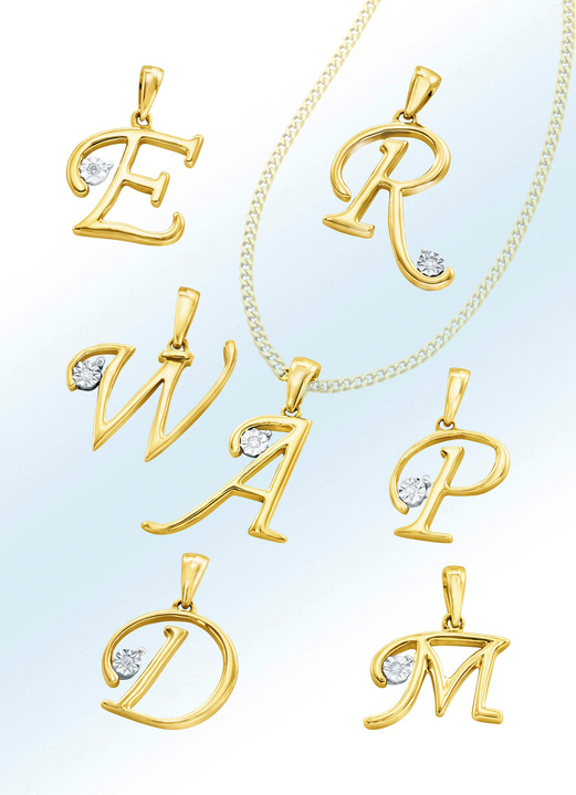 Buchstabenanhanger Mit Brillant Damenschmuck Echt Gold Brigitte Hachenburg