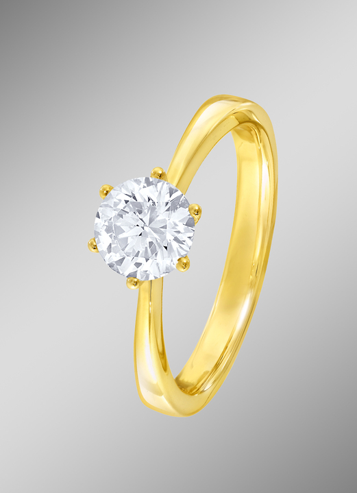 Schmuck & Uhren - Massiver Brillant-Damenring, in Größe 160 bis 220, in Farbe