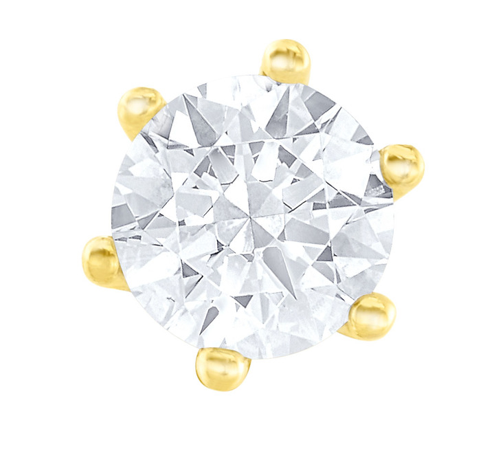 mit Diamanten - Ohrstecker mit Brillanten, in Farbe  Ansicht 2