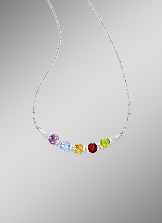 Halsketten & Armbänder - Halskette mit Edelsteine, in Farbe  Ansicht 1
