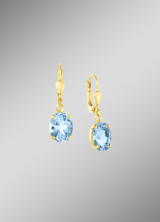 mit Edelsteinen - Ohrringe mit Blautopas, in Farbe  Ansicht 1