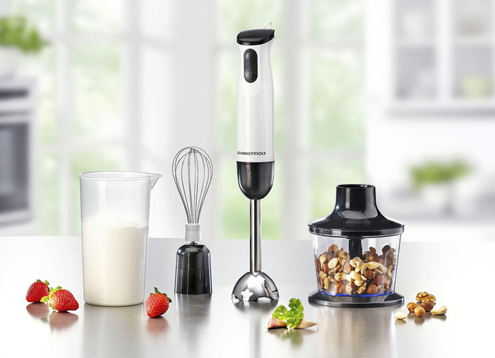 - Multistabmixer-Set mit hochwertiger Edelstahlklinge, in Farbe WEISS-SCHWARZ Ansicht 2