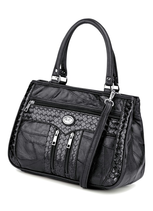 - Tasche in Patchwork-Verarbeitung, in Farbe SCHWARZ Ansicht 1