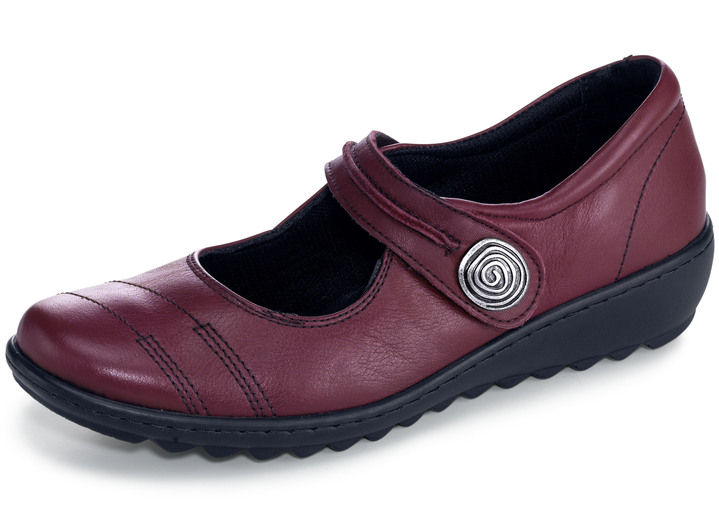 Komfortschuhe - Gemini Slipper aus Rind-Nappaleder , in Größe 036 bis 042, in Farbe BORDEAUX Ansicht 1