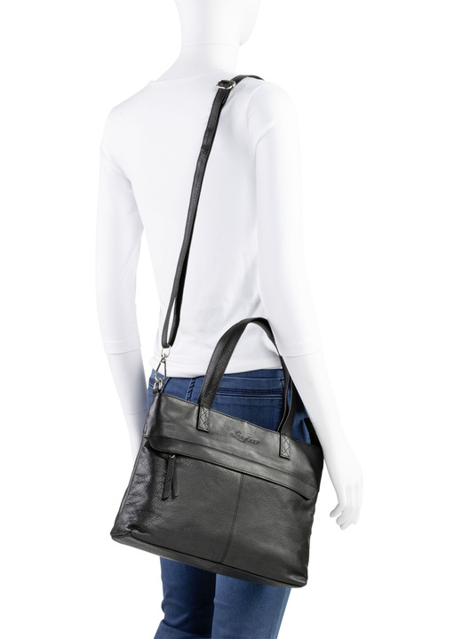 Taschen - Laurina, Tasche, Damen, mit abnehmbarem, verstellbarem Umhängeriemen, in Farbe SCHWARZ Ansicht 1