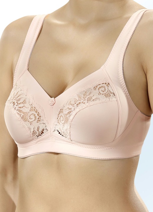 Unterwäsche - Swegmark of Sweden BH mit Spitzeneinsätzen, in Größe 075 bis 110, in Cup B, in Farbe WEISS Ansicht 6